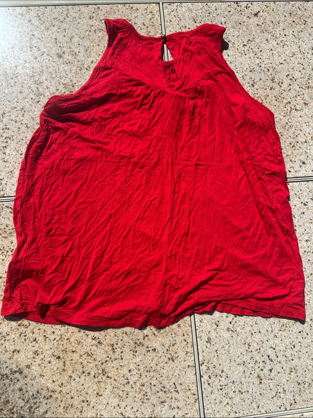 Maurices Red Crochet Yoke Tank - Picture 6 of 6